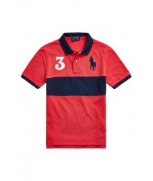 Polo Ralph Lauren Red/Navy No 3 Big Pony Polo Shirt